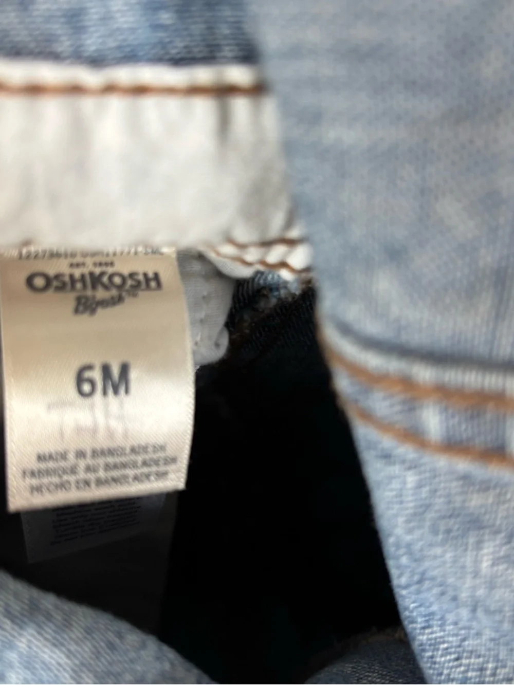 Oshkosh‎ Denim Overalls Size 6 Months